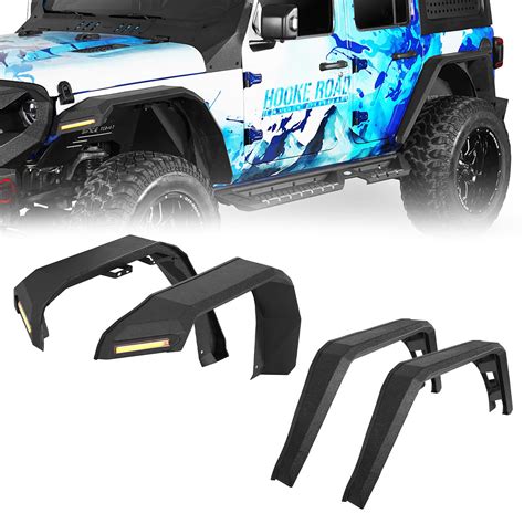 Hooke Road Wrangler Jl Front And Rear Flat Fender Flares | Desertcart INDIA