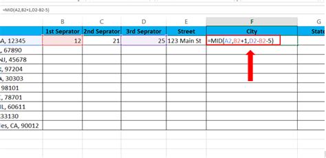 Image result for Address Format Excel