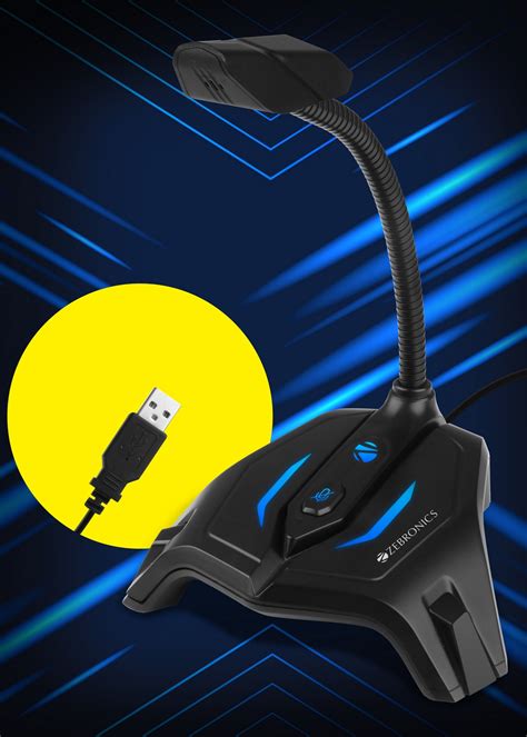 Zebronics Zeb-Klarity USB Gaming Mic for Recording Streaming, compatib ...