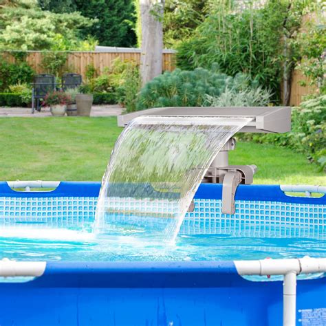 Buy Pool Fountain Waterfall for above Ground Pools, Swimming Pool Frame ...