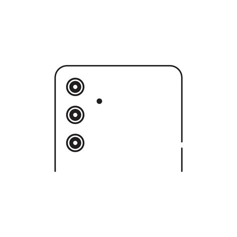 Smartphone camera lens module icon showing four lenses | Premium Vector