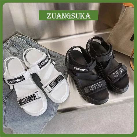 Dép sandal nữ ZSK đế cao 5p MSP Giày sandal nữ zangsuka quai dán dễ ...