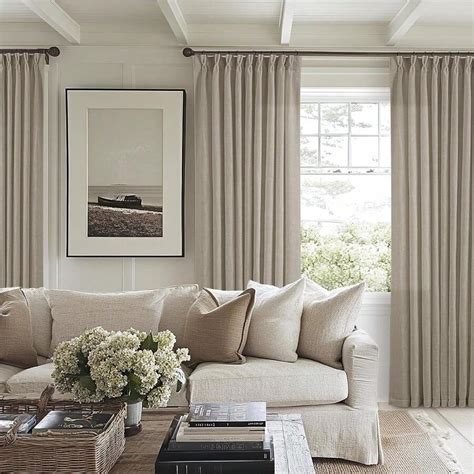Pinch Pleated Linen 102 Inch Curtains 60 Inch Width For Living Room ...