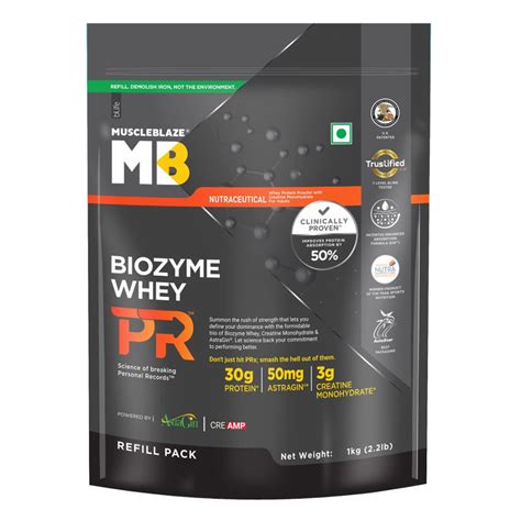 Buy MuscleBlaze Biozyme Whey Protein Pr With 30G Protein - Chocolate ...