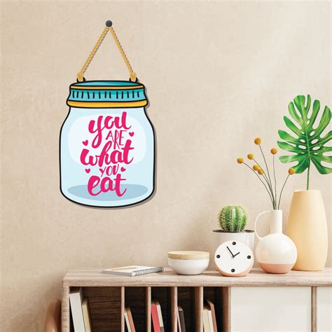 You are What you Eat Wooden Wall Hanging – Bhai Please India