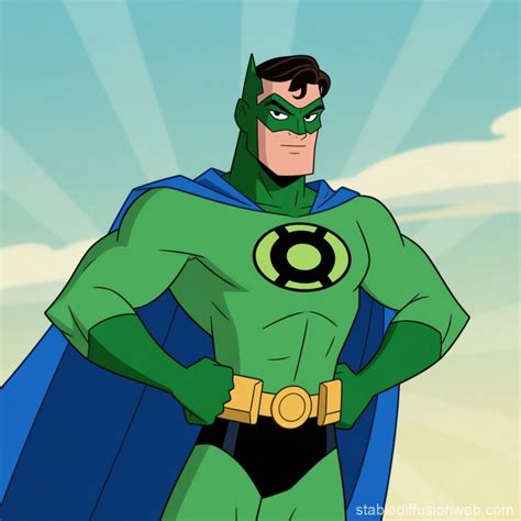 Animated Superhero with Green Mask | Stable Diffusion Online