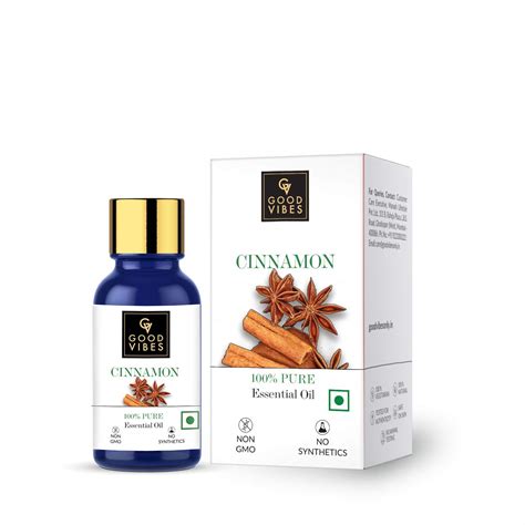 Buy Good Vibes 100% Pure Cinnamon Essential Oil, 10 ml | Cleanses Skin ...