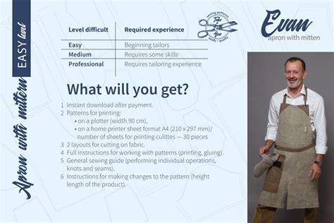 Image result for Chef Apron Pattern