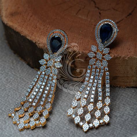 BLUE STONE HANGINGS – Gokulam Signature Jewels