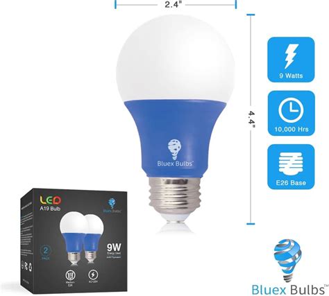 BluexBulbs Bluex Bulbs 2 Pack Bluex LED A19 Light Bulb - 9W India | Ubuy