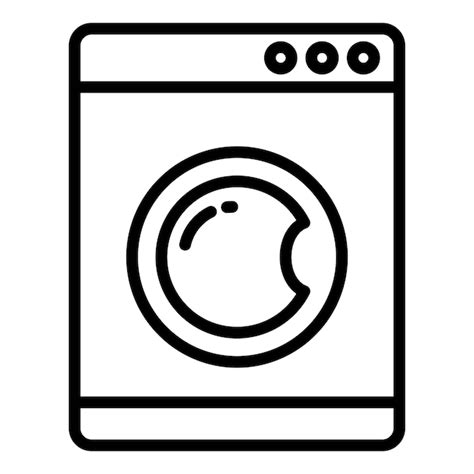 Icône de machine à laver sur fond transparent | Vecteur Premium