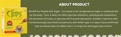 BIPS Sugar Free Sucralose Base 1 Gram 100 Sachets Box (1G 100 Sachets ...