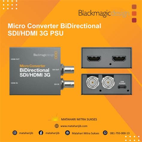 Jual Micro Converter BiDirectional SDI/HDMI 3G PSU Blackmagic Broadcast ...