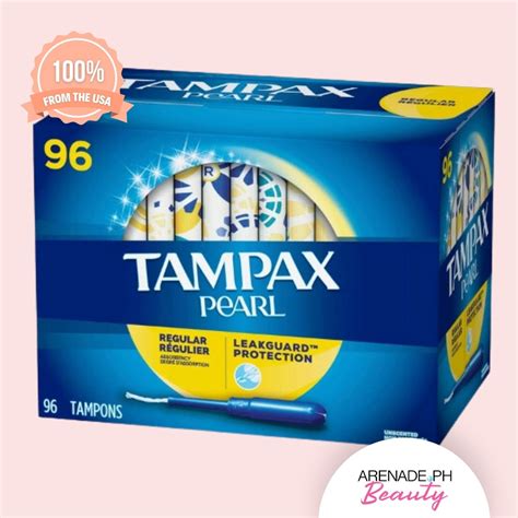 TAMPAX Pearl Unscented Tampons, Regular (96 Count) | Shopee Philippines