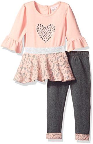 Buy Little Lass Baby Girls' 2 Piece Legging Set Lurex Studs, Light ...