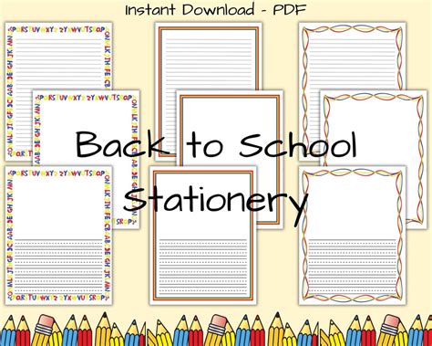 School Stationery Free Printable 的图像结果