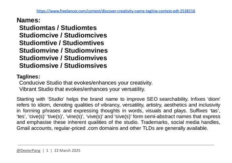 Entry #44 by DexterPang for Discover Creativity: Name & Tagline Contest ...