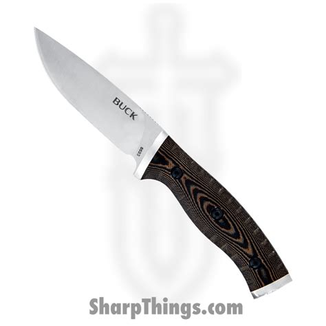 Buck - BU853BRS - Small Selkirk - Fixed Blade Knife - 420 HC Satin Drop Point - Micarta - Black ...