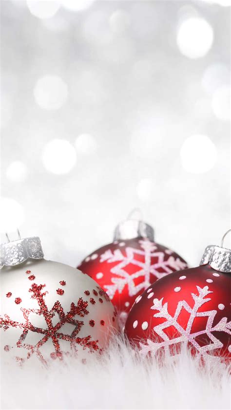 Download White Christmas Balls Iphone Wallpaper | Wallpapers.com