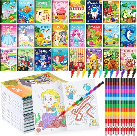Amazon.com: BenLouis Coloring Books for Kids With Stacking Crayons Set ...