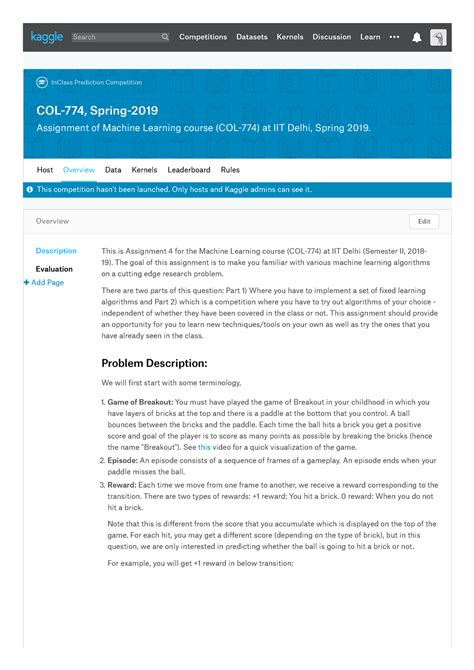 Problem statement - Assignment shared by professor - Competitions ...