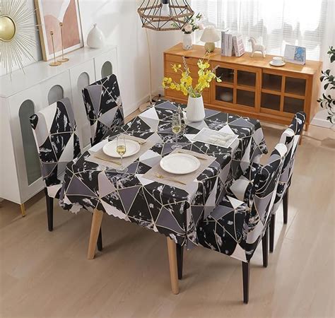 House of Quirk Dining Chair Cover with Table Covers for Kitchen ...