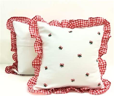 Buy Sleepy Threads Cotton Cushion Covers, Beautiful Red Frilled Borders ...