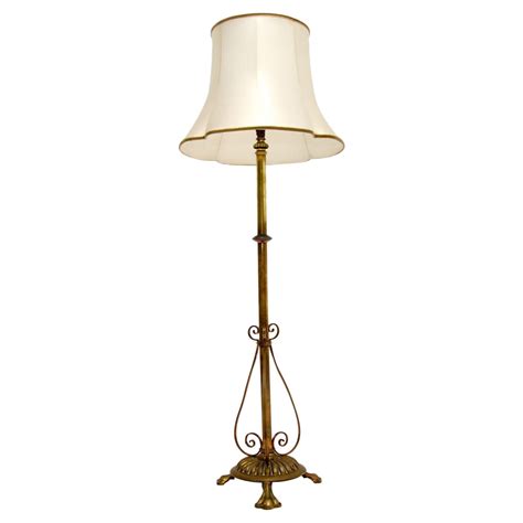 Antique Library Brass Floor Lamp at 1stDibs
