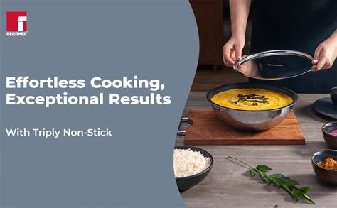 Bergner Hitech-Peek Triply Stainless Steel Tasla/Tasra Kadai with Steel ...