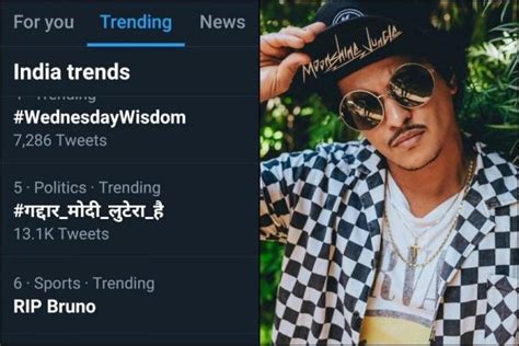 Netizens assume singer Bruno Mars is dead after #RIPBruno trends on ...