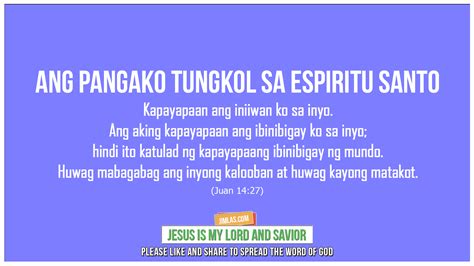 Juan 14:27 - Jesus is my Lord and Savior