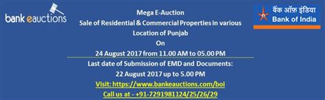 Bank Of India Property Auctions, Online Property Auctions of Bank Of India
