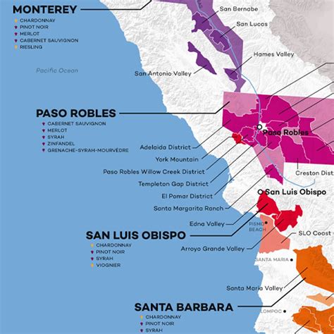 Paso Robles Wine Map (Digital Download PDF) | Wine Folly