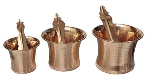 Buy Noopur Arts Panchpatra Pali (Achmani) Set in Copper for Puja (Set ...