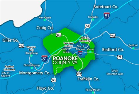 Roanoke Us Map