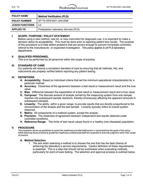 Image result for Test Method Verification Procedure