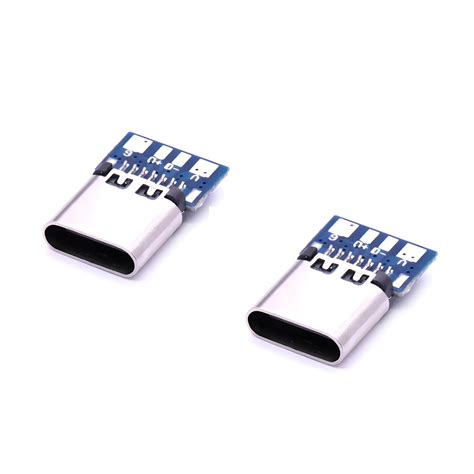 oceanlabz USB Type-C 4 Pin Sold Type Female Connector Breakout Board ...