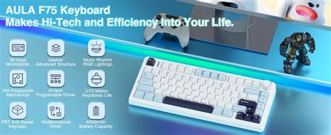 Amazon.in: Buy AULA F75 75% Wireless Mechanical Keyboard | Hot ...