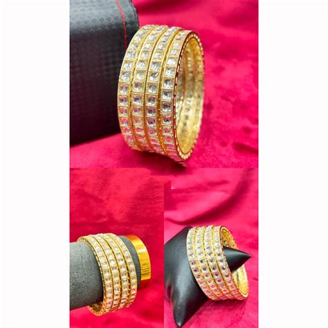 Pooja Bangles Premium Crystal Stone Bangles Set – JewelEMarket