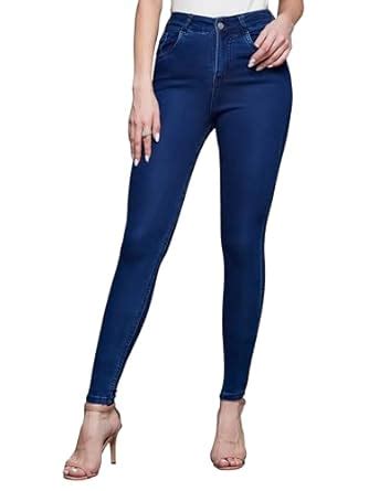 Buy Miss Chase Women's Skinny High Rise Regular Stretchable Denim Jeans ...