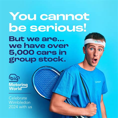 Big Motoring World Group on LinkedIn: Wimbledon is in full flow and we're getting involved. One ...