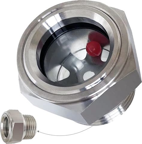 Buy 1NPT Male 304 Stainless Steel Oil Sight Glass Hex Head Sight Plug ...