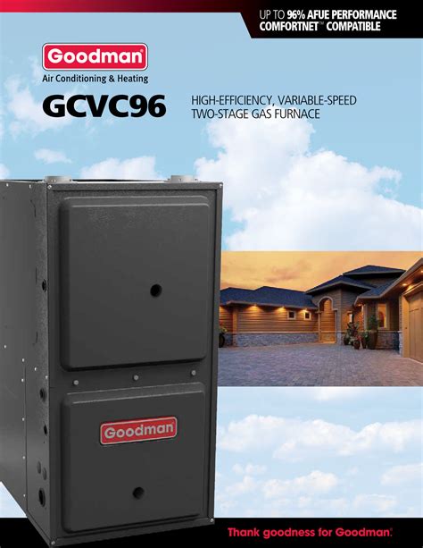 Goodman GCVC96 Two-Stage Gas Furnace Instruction Manual