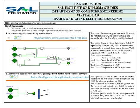 Exp 3 - Degital electronics experiment with vlab - EXPERIMENT : 03 AIM ...