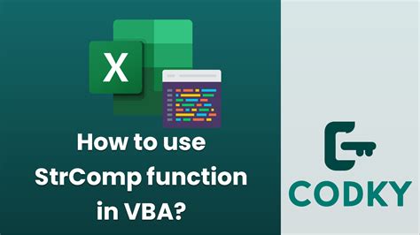Image result for StrComp VBA Excel Tutorial
