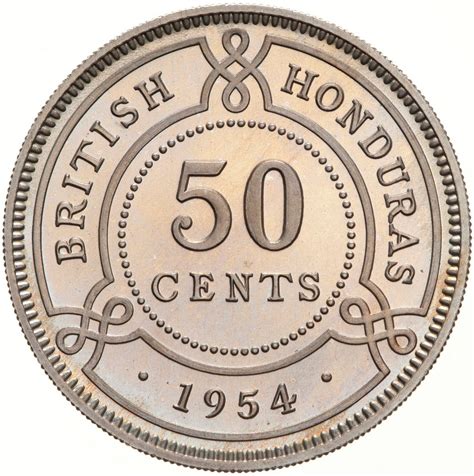 Fifty Cents, Coin Type from British Honduras - Online Coin Club