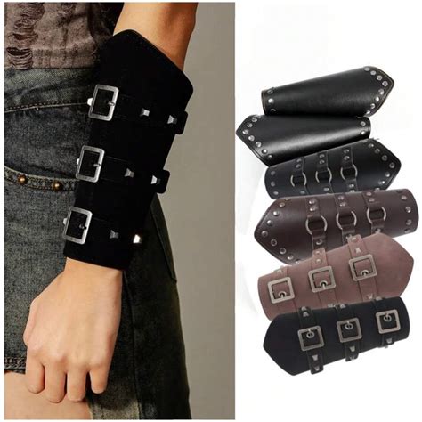 Medieval Men Cosplay Arm Warmers Lace-Up Vintage Pirate Knight Gauntlet ...