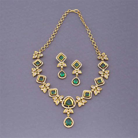 Emerald Diar Victorian Jewellery Set- New Arrival – Bling Bag
