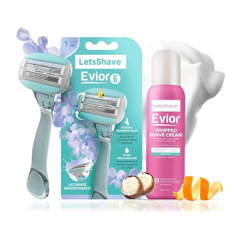LetsShave Evior 6 Body Hair Removal Razor Shaving Kit for Women | Wide ...