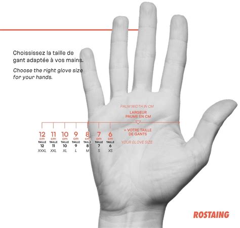 Guide des tailles : Trouvez la vôtre Gants pour Professionnels‎